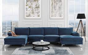 what color rug goes with a blue couch