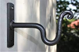 wrought iron single bracket curtain rod