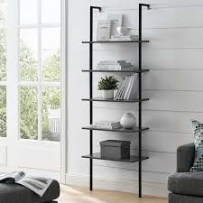 Hmorey 5 Tier Ladder Shelf Bookcase