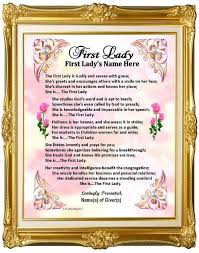 first lady personalized name poem gift