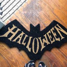 halloween bat rug holiday floor mat