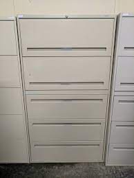 teknion 5 drawer tan lateral file