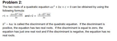 Quadratic Equation Ax2 Chegg