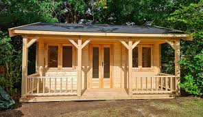 Log Cabin With Canopy Garden Rooms