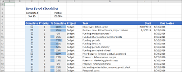 The Best Excel Checklist Critical To Success