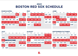 boston red sox 2023 schedule includes
