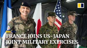 Japan hosts military exercises with the US, France and Australia amid  tension over East China Sea - YouTube