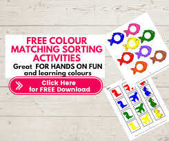 free colors matching activities for