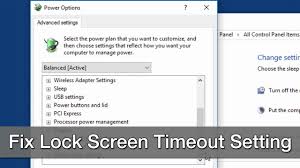 change windows 10 lock screen timeout