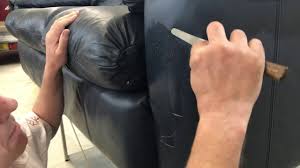The glue will hold them in place for up to six weeks. How To Repair Cat Scratches On A Leather Sofa Youtube