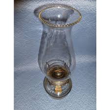 Antique Or Vintage Clear Glass Oil Lamp