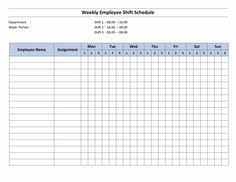 Weekly Employee Work Schedule Template Free Blank Schedule Pdf