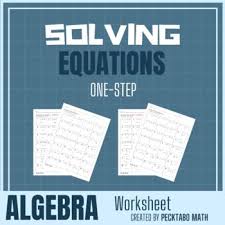 Solving One Step Equations Worksheet In