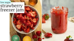 low sugar strawberry freezer jam you