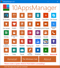 10appsmanager Uninstall Reinstall Windows 10 Store Apps