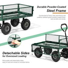 Green Steel Utility Garden Cart