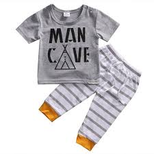 Newborn Baby Boys Girls Clothes Short Sleeve Tops Pants Trousers Outfits Set