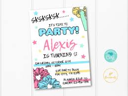 Vsco Girl Birthday Party Invitation Template Edit Online