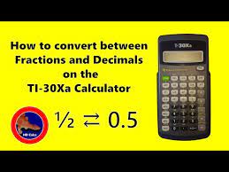 decimals on the ti 30xa calculator