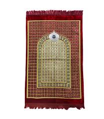 prayer rug mat with comp ic red