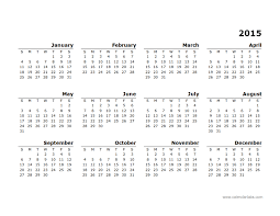 2015 Yearly Calendar Template Great Printable Calendars