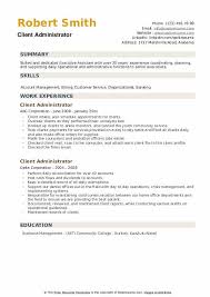 client administrator resume sles