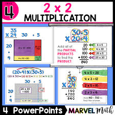 Build rectangles of various sizes and relate multiplication to area. 2x2 Multiplication Powerpoints Partial Products Area Model More Marvel Math Fun And Engaging Teks Aligned Resoures And Staar Test Prep For Texas Teachers
