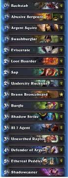 Hearthstone database, deck builder, news, and more! Trump Burgle Rogue Deck W Ethereal Peddler Hs Decks And Guides