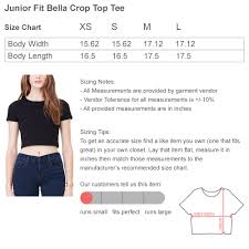 Bella Brand Shirts Size Chart Toffee Art