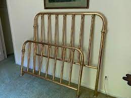 Vintage Queen Size Brass Bed Head And