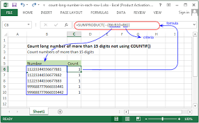 excel count count long number of more