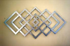 Geometric Metal Wall Art Sculpture By