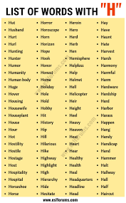 Find lists of sat words organized by every letter of the alphabet here: Words That Start With H List Of 360 Words Starting With H In English Esl Forums