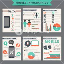 Collection Of Mobile Infographic Template Flyer Or Brochure