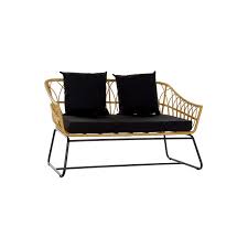Metal garden furniture can inspire you to create a more industrial and modern look. Garden Sofa Dkd Home Decor Metal Rattan 132 X 58 X 80 Cm