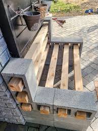 easy diy concrete block bench for