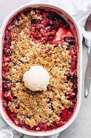 The Best Strawberry Rhubarb Crisp gambar png