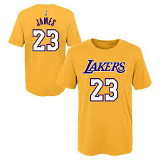 Every statistic, every season, every title, every hall of famer. Outerstuff Lebron James Los Angeles Lakers 23 Youth Player Name Amp Number Tshirt Goldsports Amp Outdoors Ama Los Angeles Lakers Lakers Lebron James Lakers