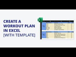 excel workout template how to make a