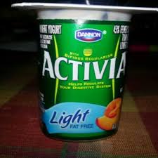 activia light fat free peach yogurt