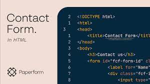 how to create an html contact form
