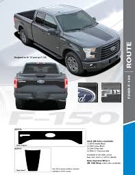 Route Hood 2015 2018 Ford F 150 Center Hood Blackout Vinyl Graphic Decal Stripe Kit