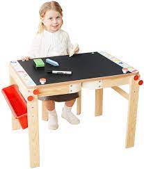 All products from toddler art desks category are shipped worldwide with no additional fees. Amazon Com Top Bright Wooden Art Easel For Kids Art Table With Storage Easel Desk For Toddler Adjustable Toys Games