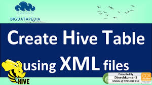 create a hive table using xml files in