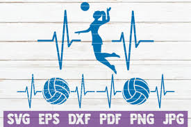 29,000+ vectors, stock photos & psd files. Volleyball Heartbeat Cut Files Graphic By Mintymarshmallows Creative Fabrica