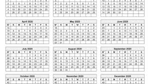 Yearly Calendar Template With Notes 2020 2019 Calendars