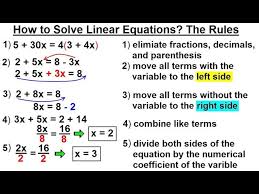 Algebra Ch 1 Linear Equation 7 Of