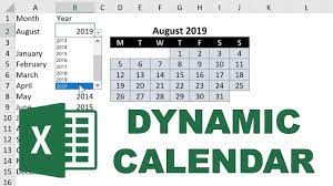 how to make a dynamic calendar in excel