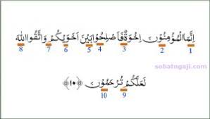 الحجرات‎) is the 49th chapter of the qur'an with 18 ayats. Hukum Tajwid Surat Al Hujurat Ayat 10 Sobat Ngaji