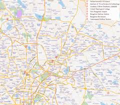 bangalore map and bangalore satellite image
